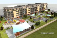 Vizualizácia štúdie polyfunkčného obytného domu