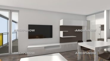 Vizualizácia zariadenia interiéru bytu