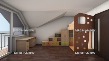 Vizualizácia návrhu zariadenia detskej izby